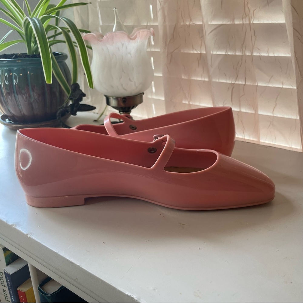 Melissa Pink Glossy Mary Jane Flats - Picture 5 of 8